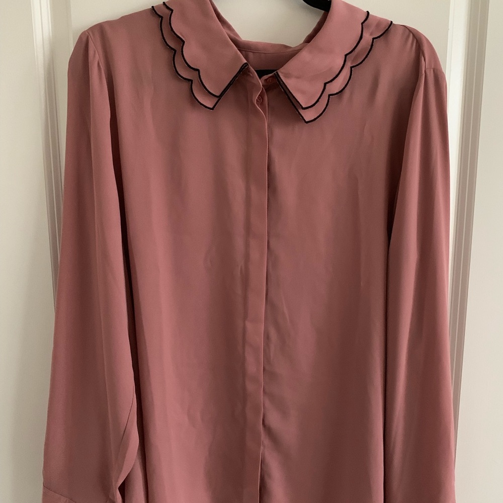 Ivanka Trump Mauve/Pink Long Sleeve Top